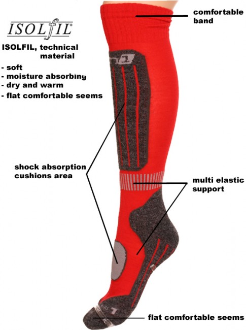 DELUNI skistr�mper junior - 2 par
