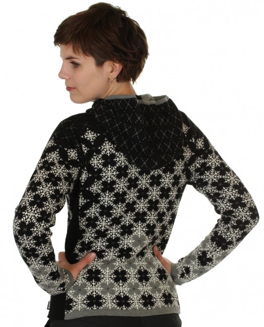 Kama damesweater med h�tte