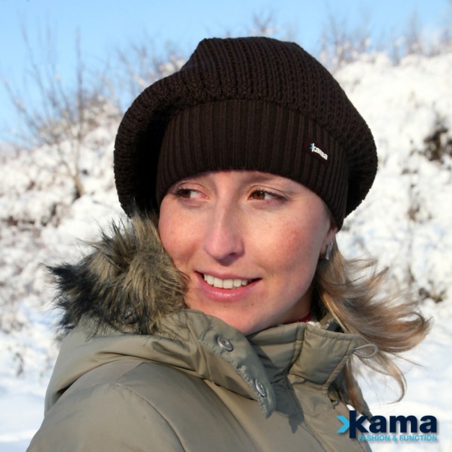 Kama baskerhue, dame, uld/polyacryl