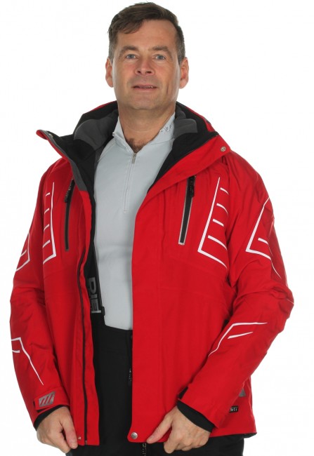DIEL Alpine skijakke, r�d, m�nd