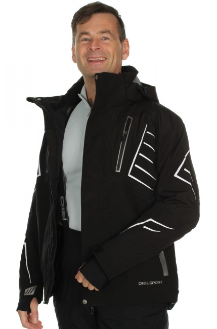 DIEL Alpine skijakke, sort, m�nd
