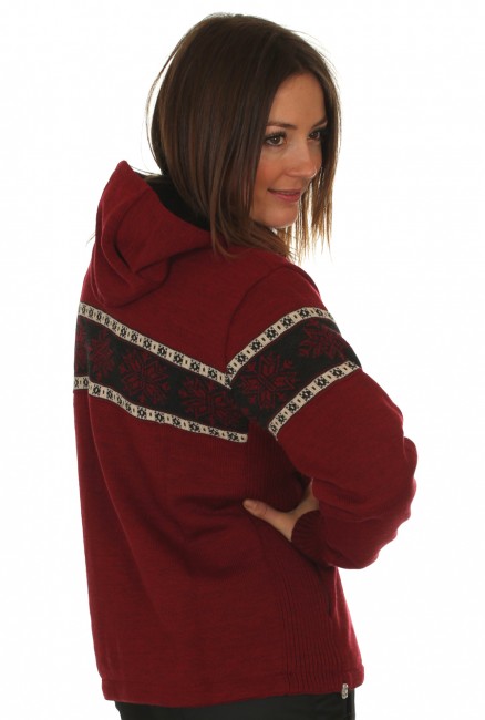 Kama norsk sweater m. h�tte, dame