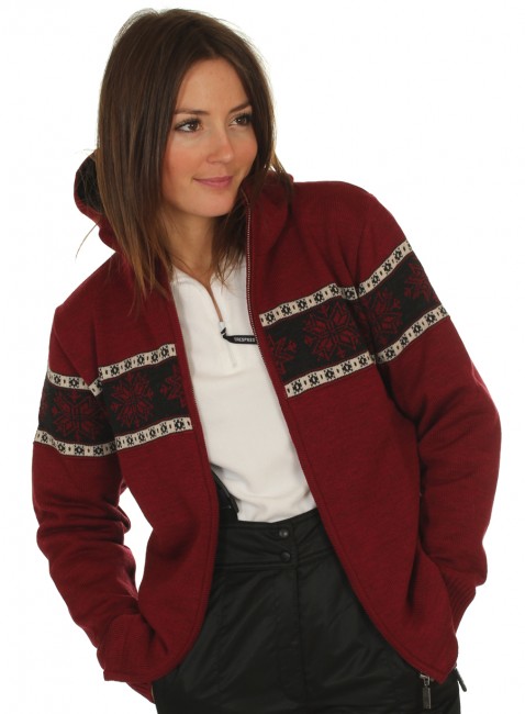 Kama norsk sweater m. h�tte, dame