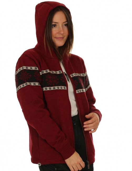Kama norsk sweater m. h�tte, dame