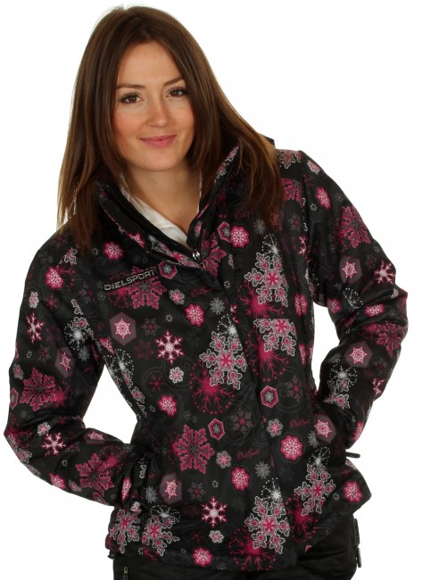 DIEL Sport dameskijakke, sort/pink