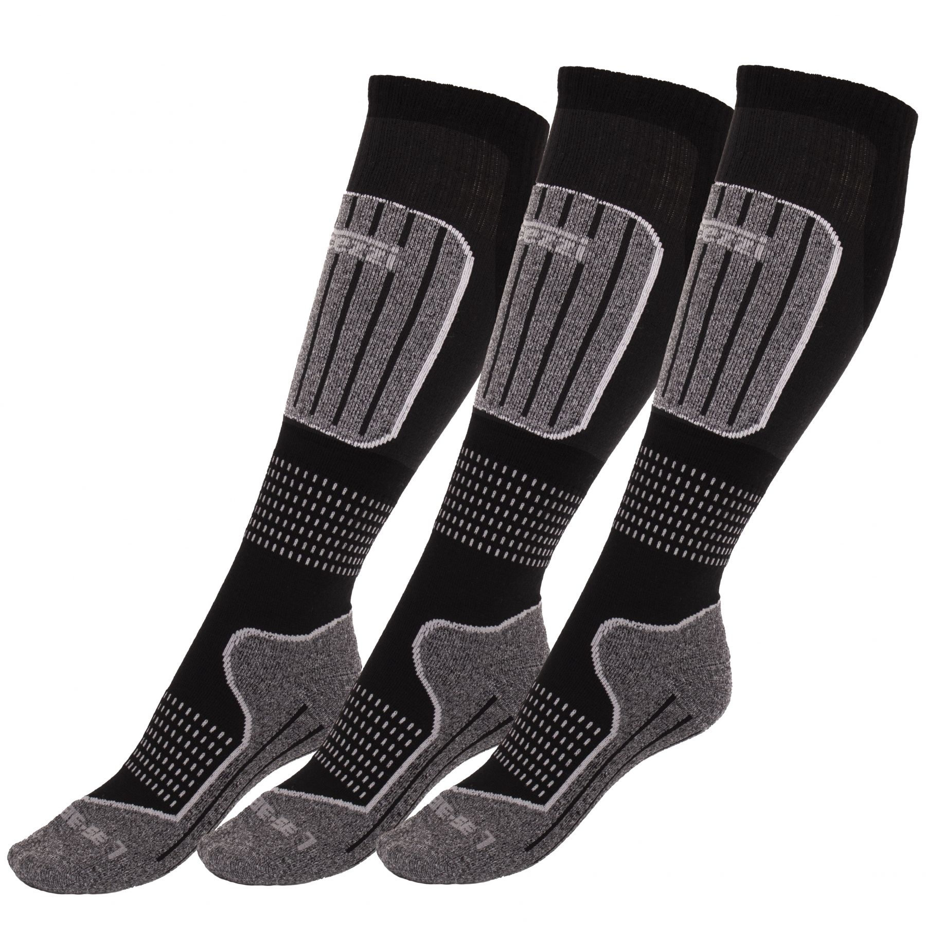 Accezzi Merino 20 Skidstrumpor, 3 par, Svart