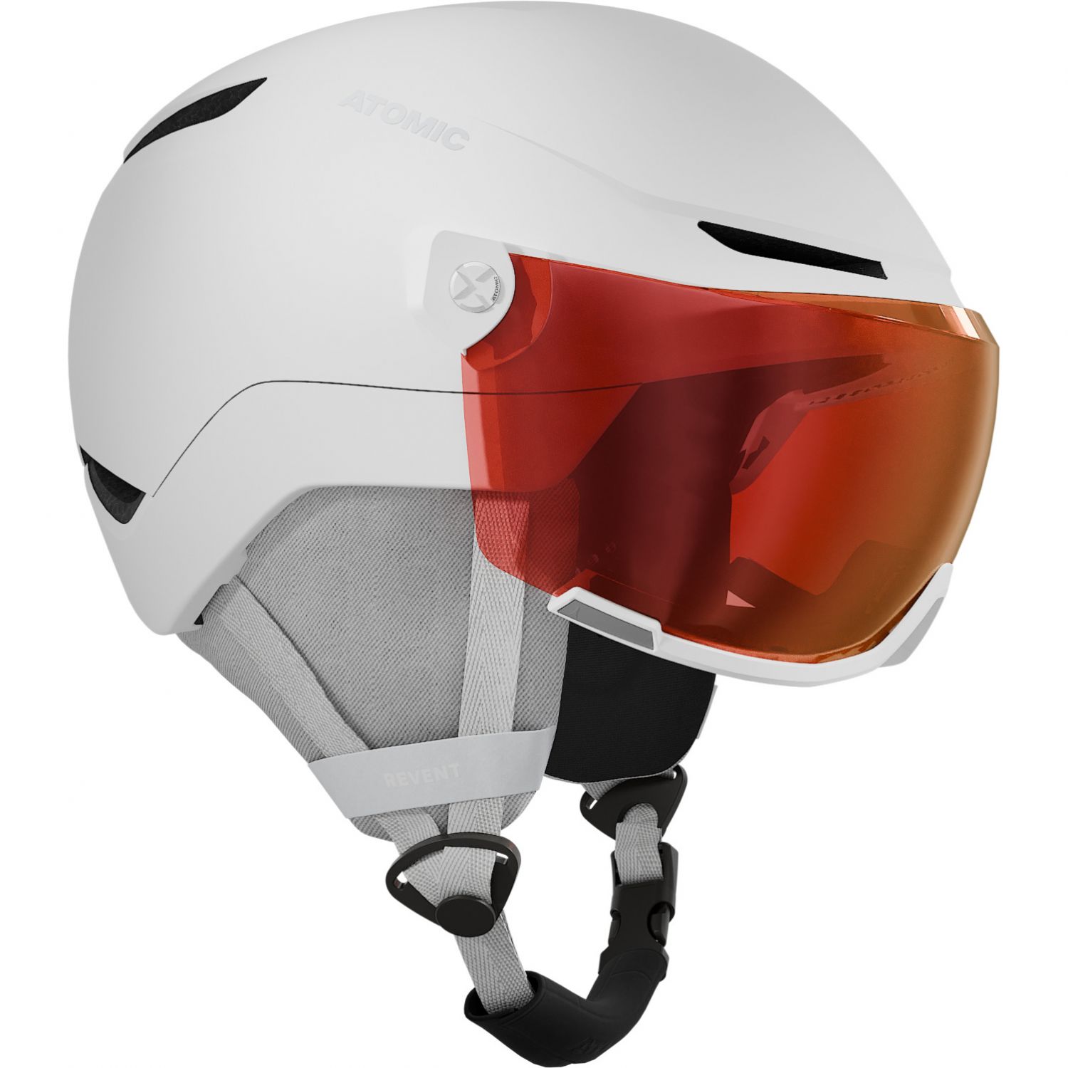 Atomic Revent Visor, Skidhjälm Med Visir, Junior, Vit
