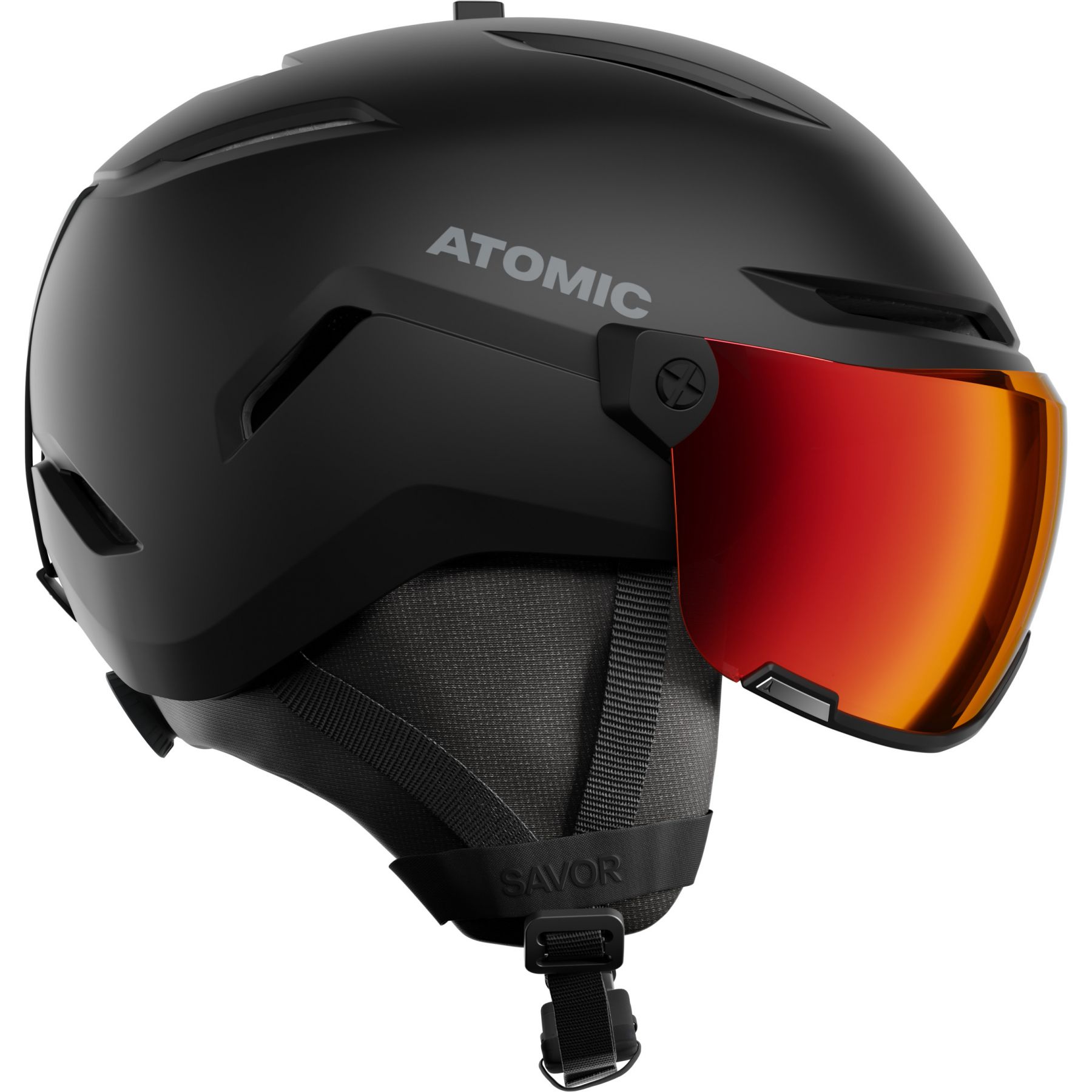 Atomic Savor Visor Stereo, Skidhjälm Med Visir, Svart
