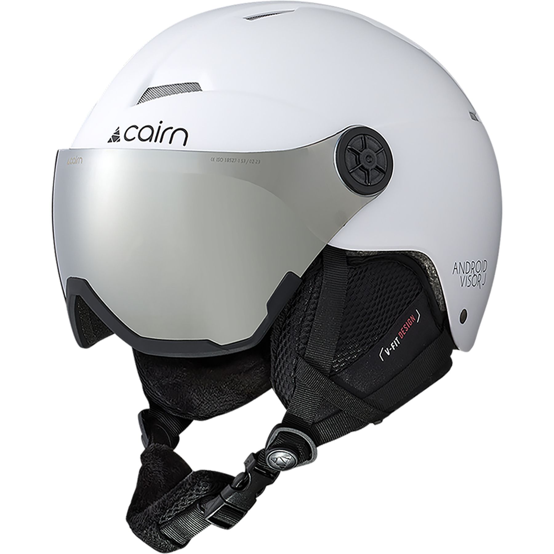 Cairn Android Visor, Skidhjälm Med Visir, Junior, Vit