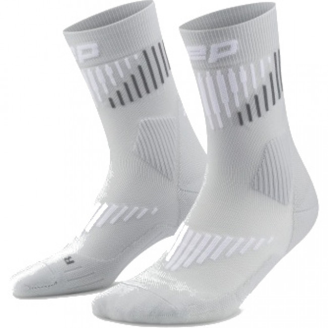 CEP Core Run Merino Socks Mid Cut 3.0, Löparstrumpor, Dam, Grå