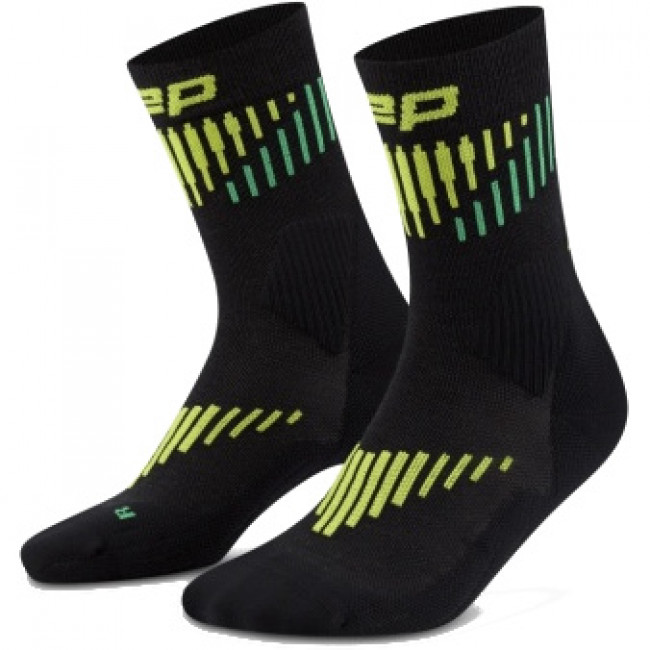 CEP Core Run Merino Socks Mid Cut 3.0, Löparstrumpor, Dam, Svart