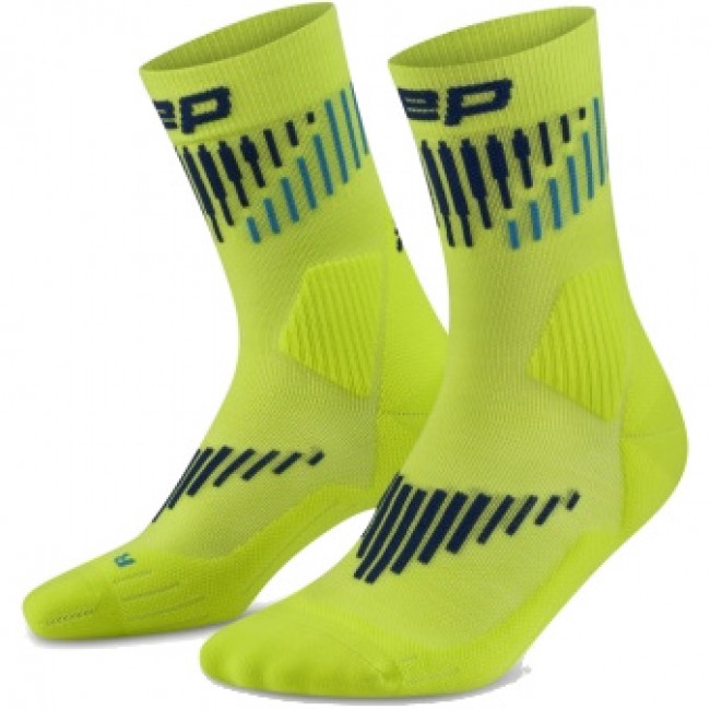 CEP Core Run Merino Socks Mid Cut 3.0, Löparstrumpor, Herr, Gul