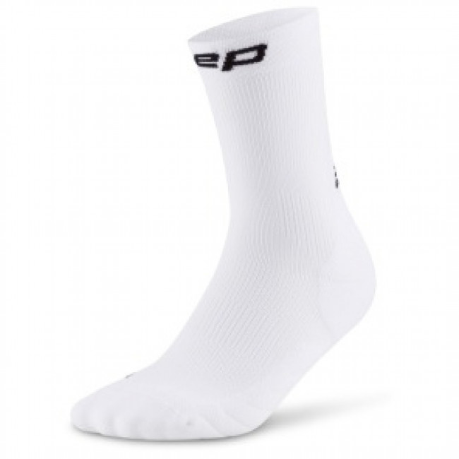 CEP Core Run Socks Mid Cut 5.0, löparstrumpor, dam, vit
