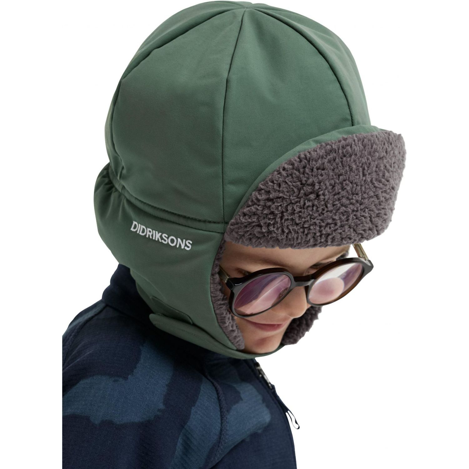 Didriksons Biggles cap 7, Mössa, Barn, Mörkgrön