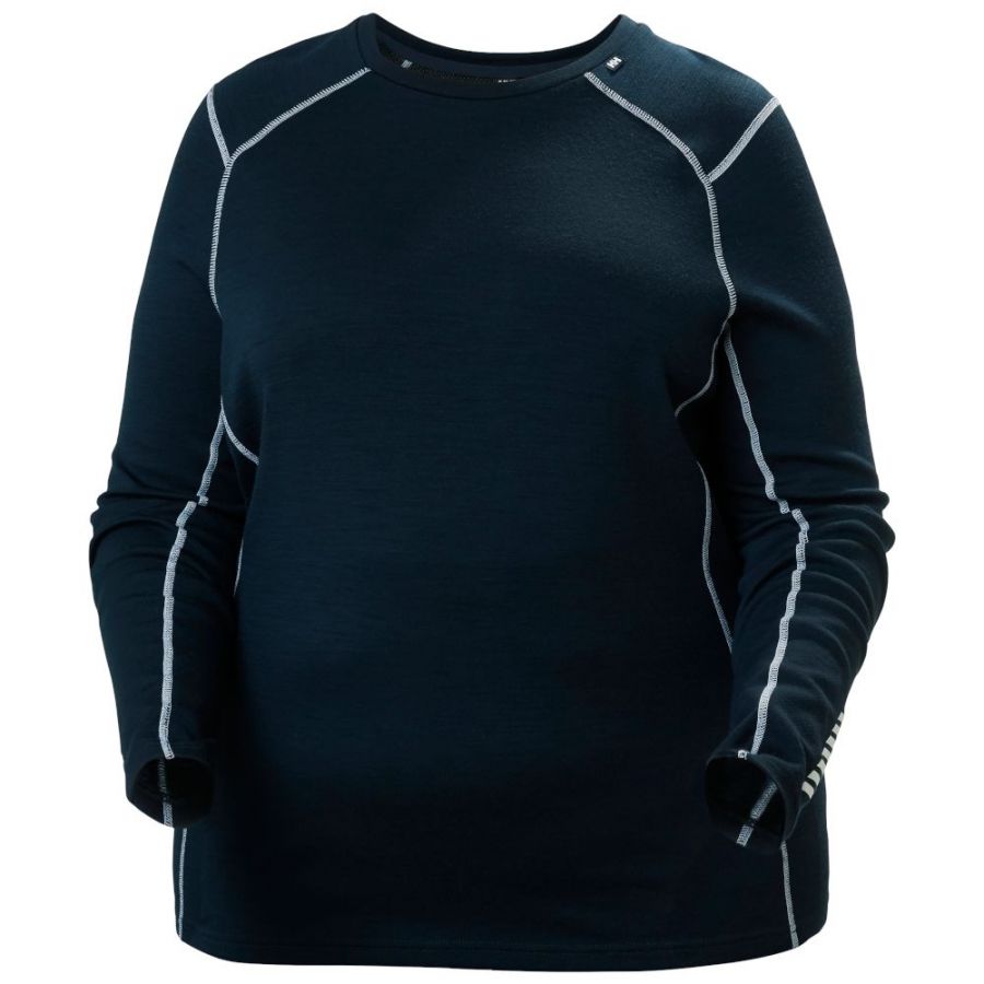 Helly Hansen Lifa Merino Midweight Crew Plus, Dam, Navy