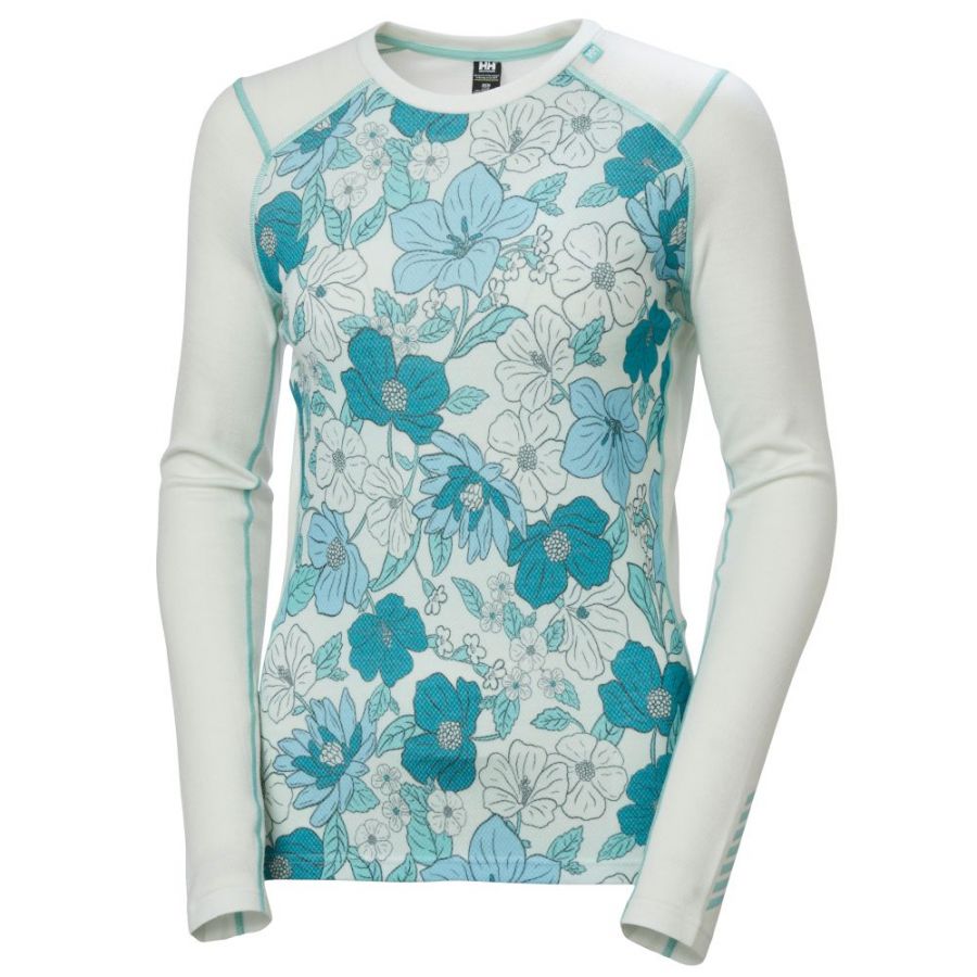 Helly Hansen Lifa Merino Midweight Graphic Crew, Dam, Ljusgrön