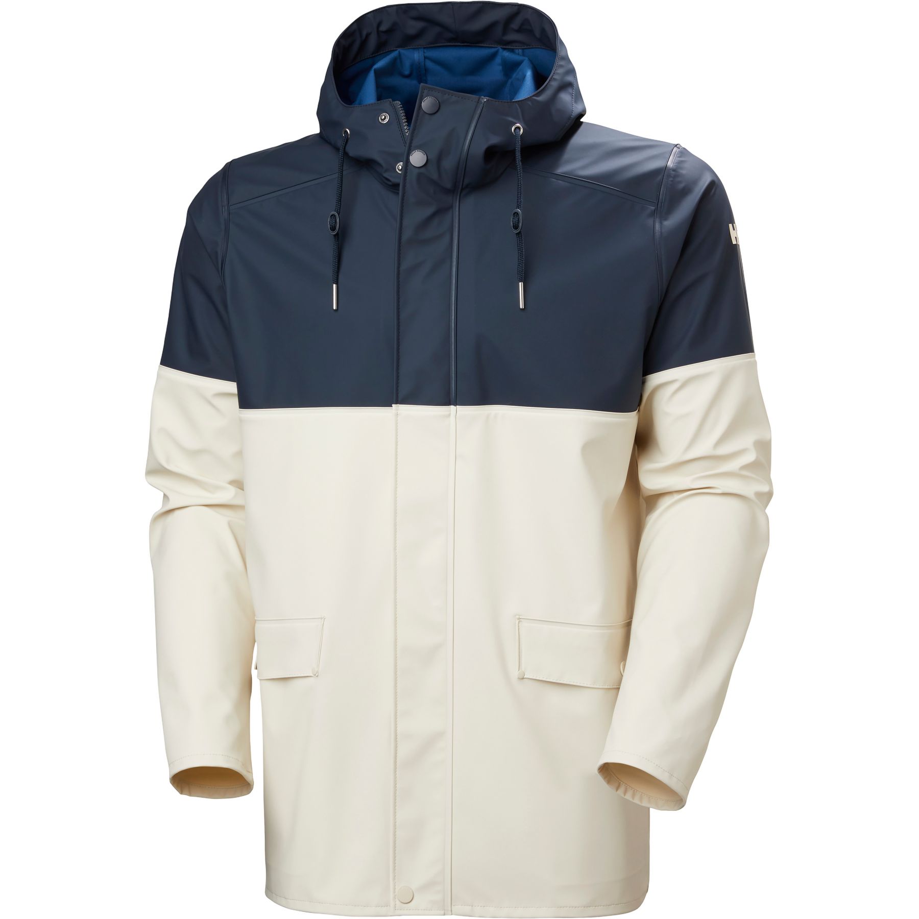 Helly Hansen Moss Block, Regnrock, Herr, Vit/Mörkblå