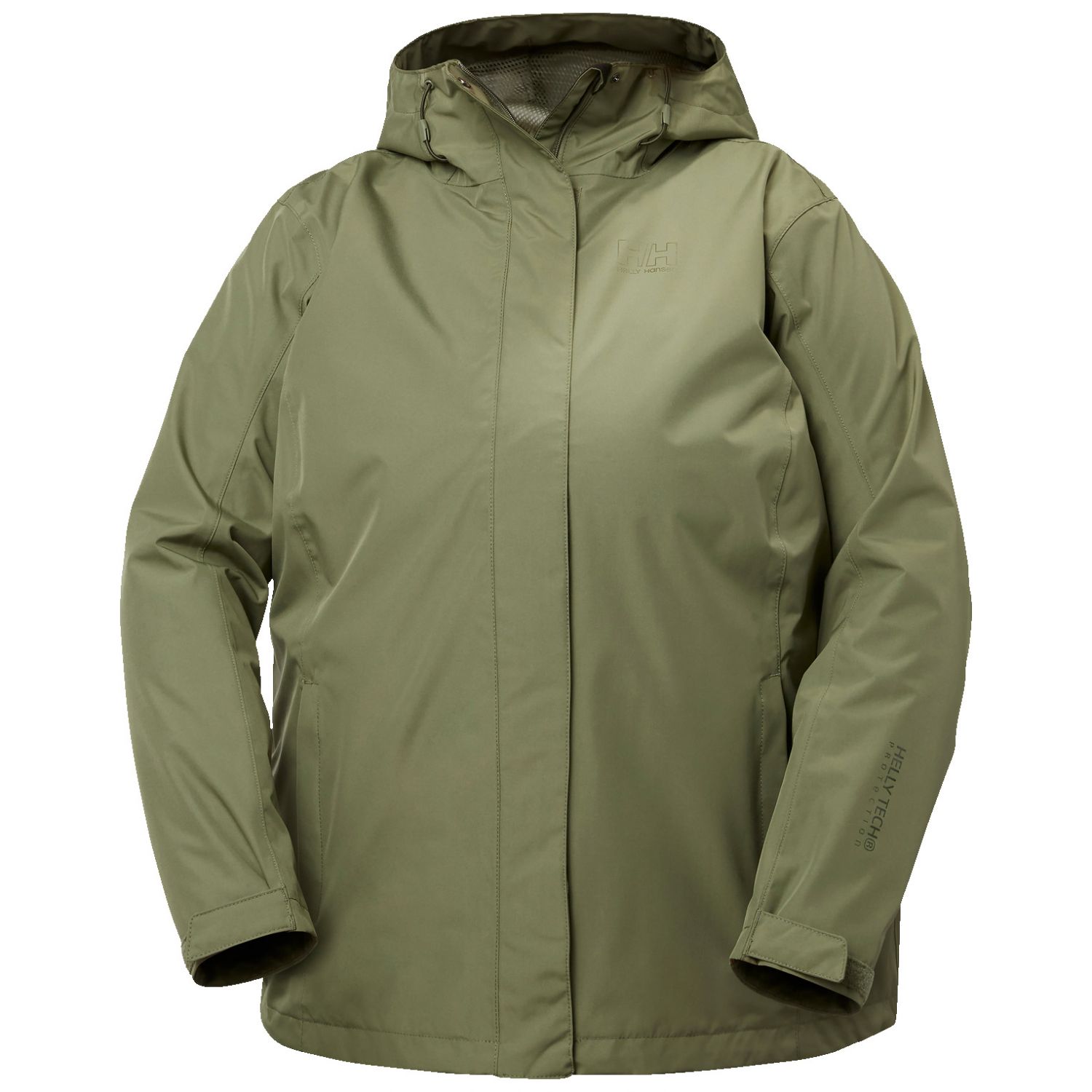 Helly Hansen Seven J Plus Regnjacka Dam Plus Size Lav Grön