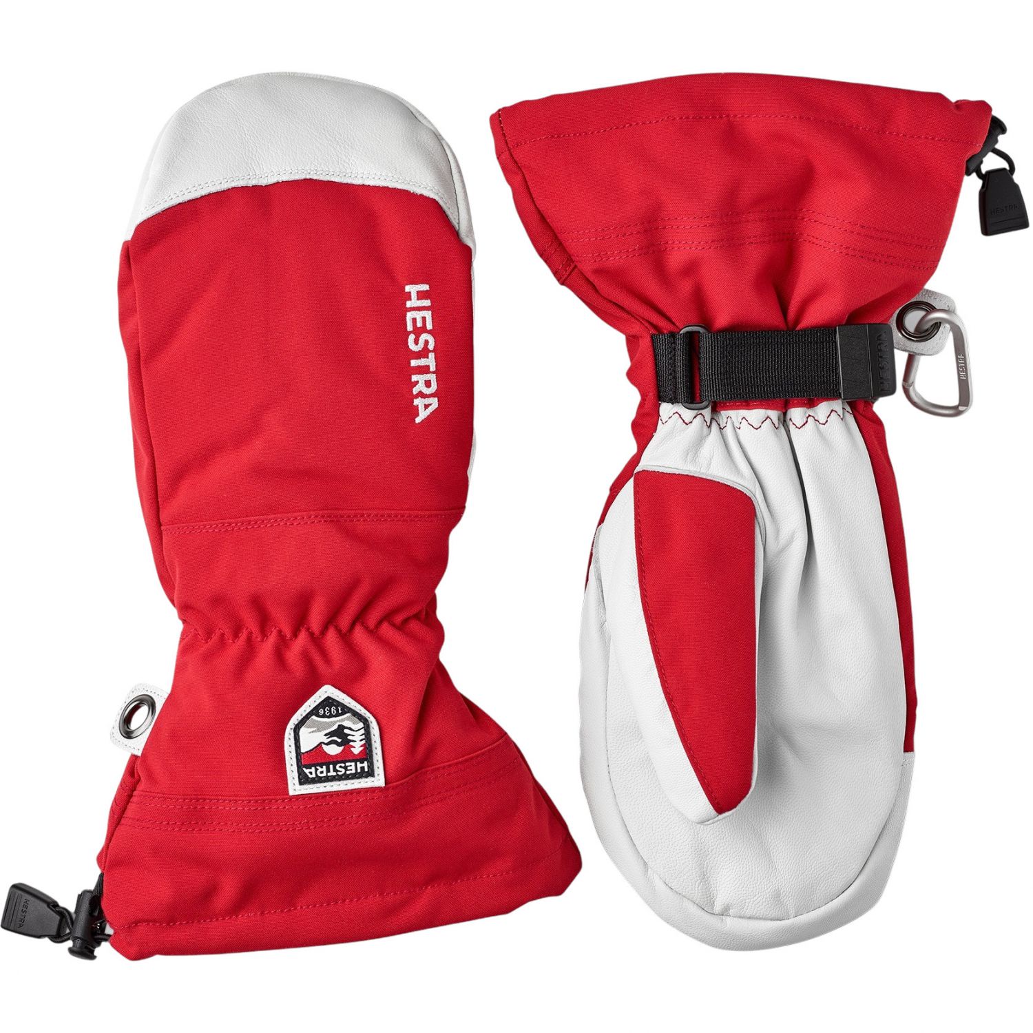 Hestra Army Leather Heli Ski, Skidvantar, Röd
