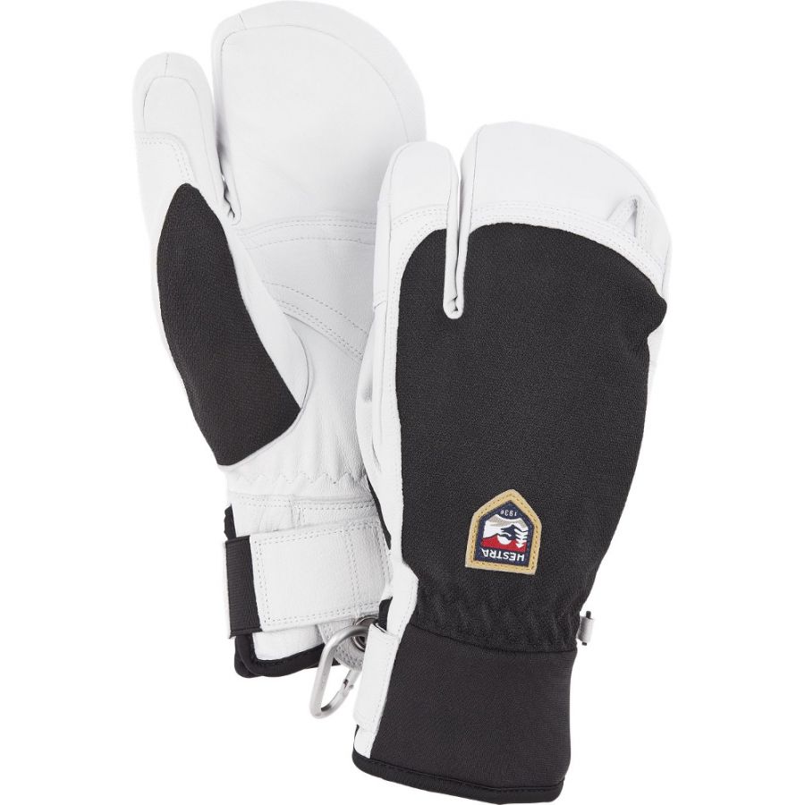 Hestra Army Leather Patrol 3-finger Skidhandskar, Svart
