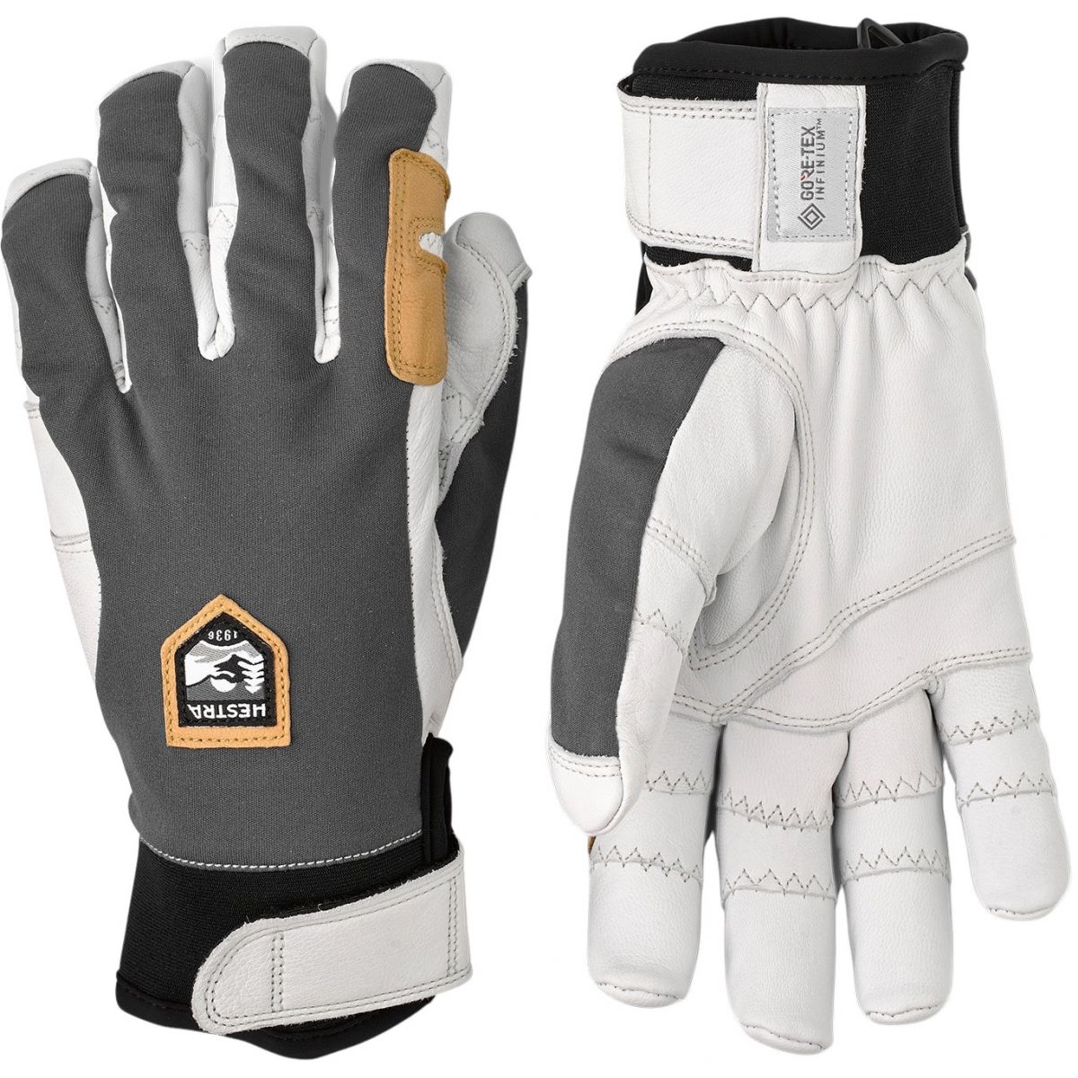 Hestra Ergo Grip Active, Skidhandskar, Grå/Vit