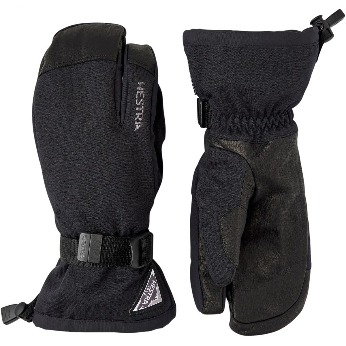 Hestra Powder Gauntlet, 3-finger Skidhandskar, Svart