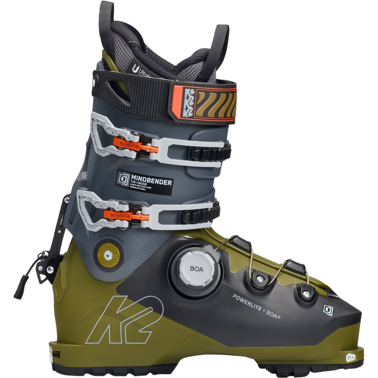 K2 Mindbender 110 BOA, Pjäxor, Herr, Grå/Grön