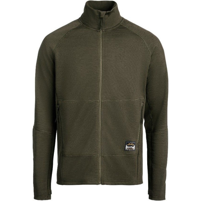Lundhags Tived Merino Full Zip M, mellanlager, grön