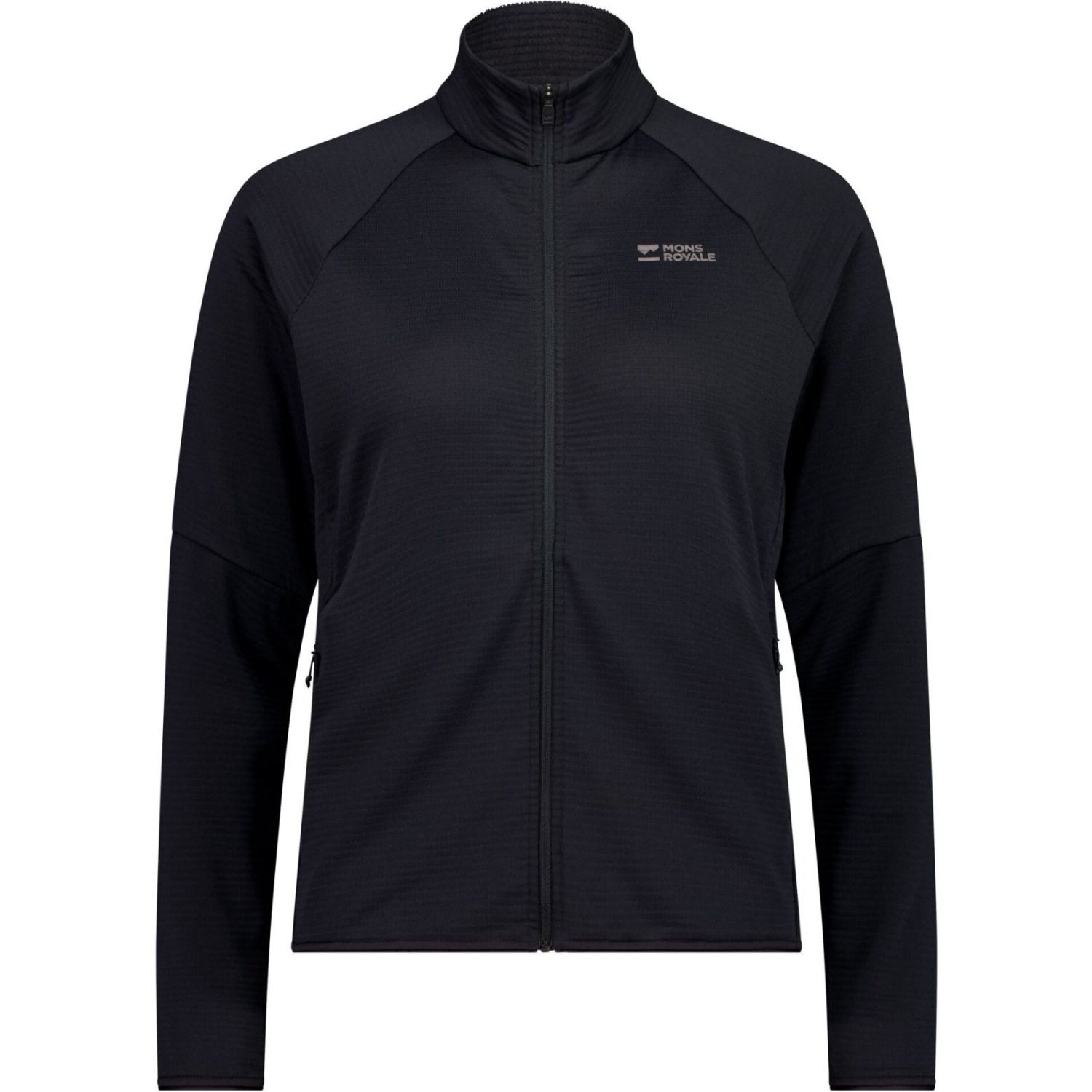 Mons Royale Quad Merino Fleece Jacket, Fleecejacka, Dam, Svart