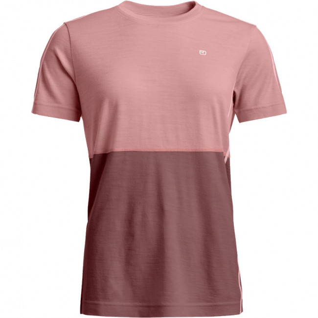Ortovox 185 Rock'n'Wool Short Sleeve, Dam, Rosa