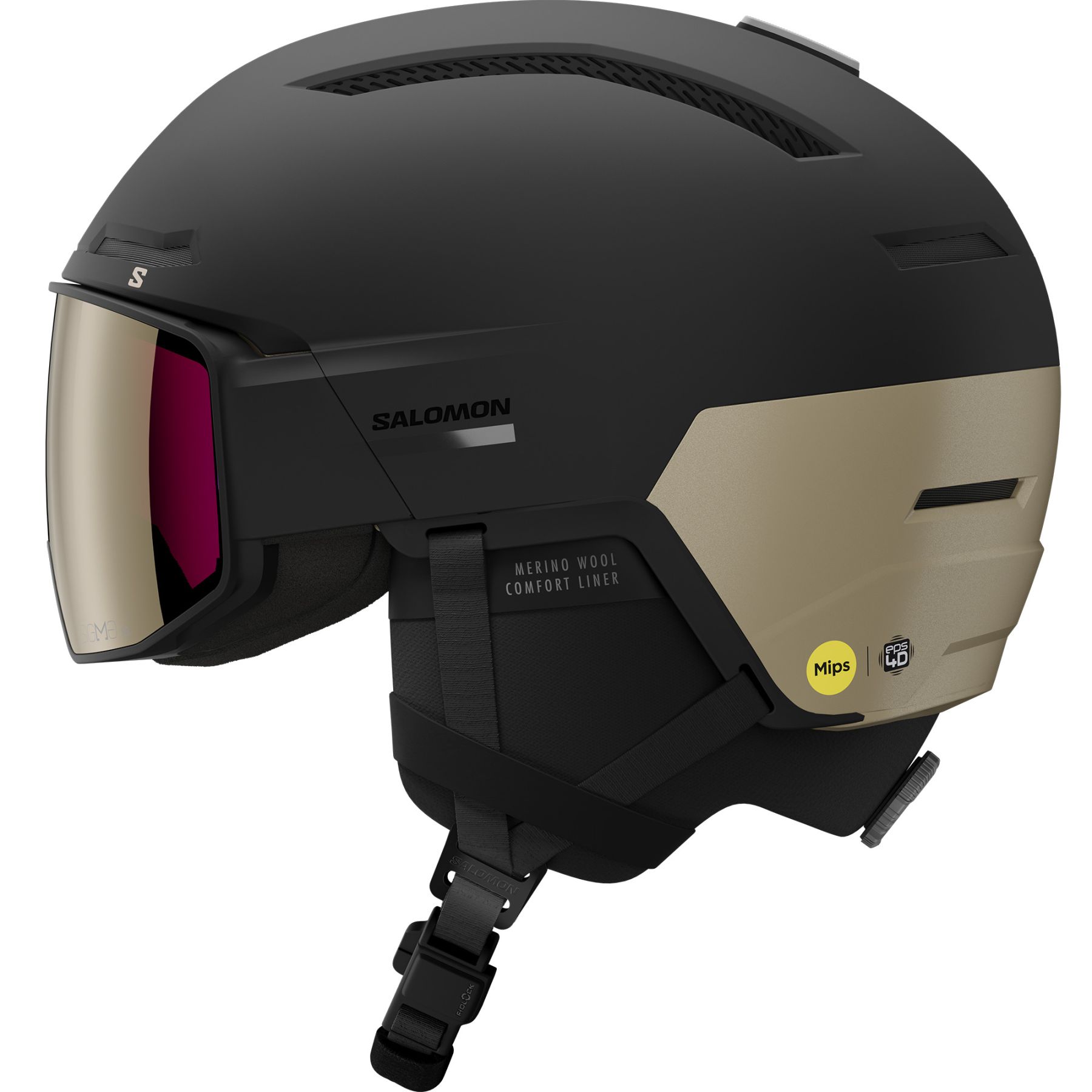 Salomon Driver Prime Sig PL MIPS, Skidhjälm med Visir, Svart