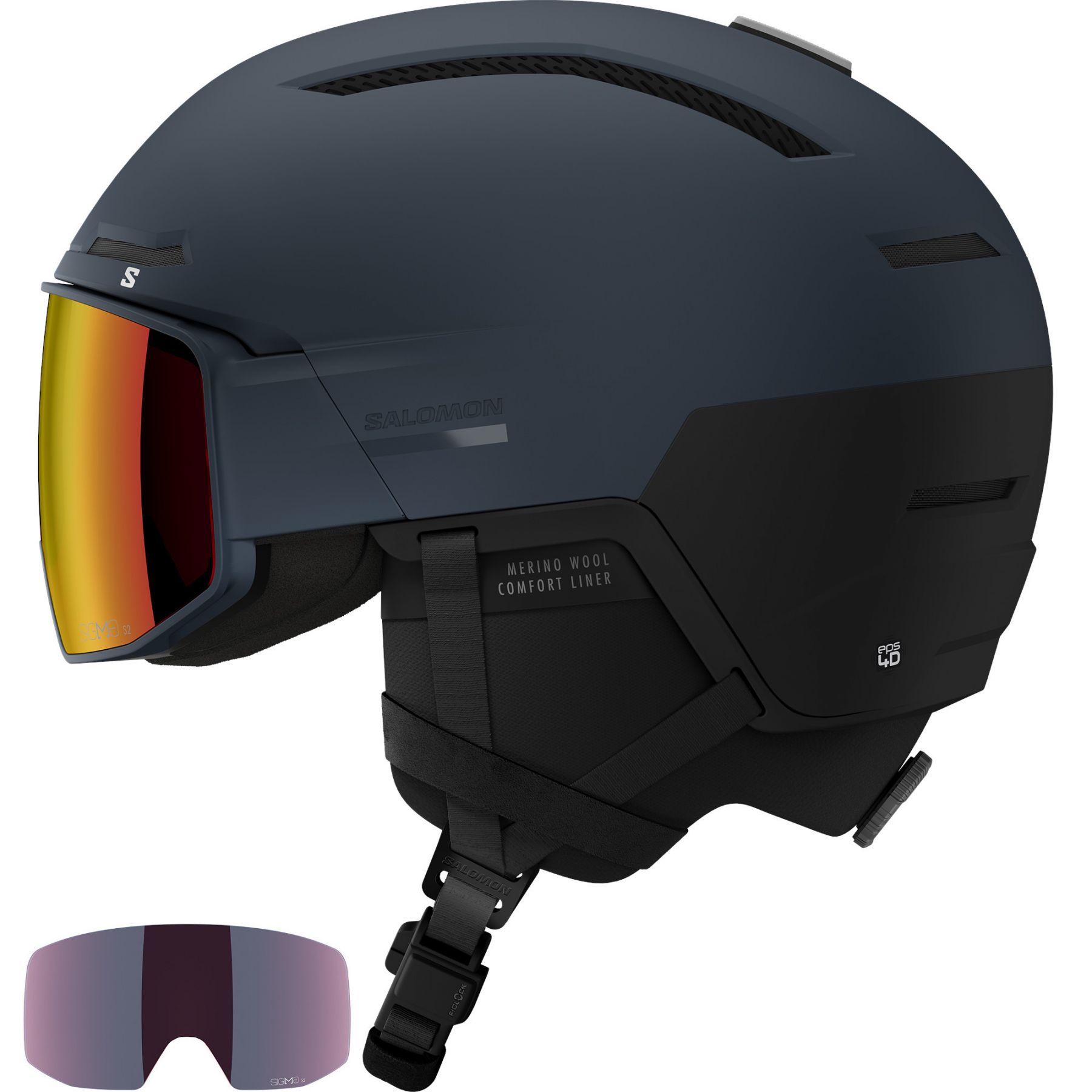 Salomon Driver Prime Sigma Plus, Skidhjälm med visir, Mörkblå