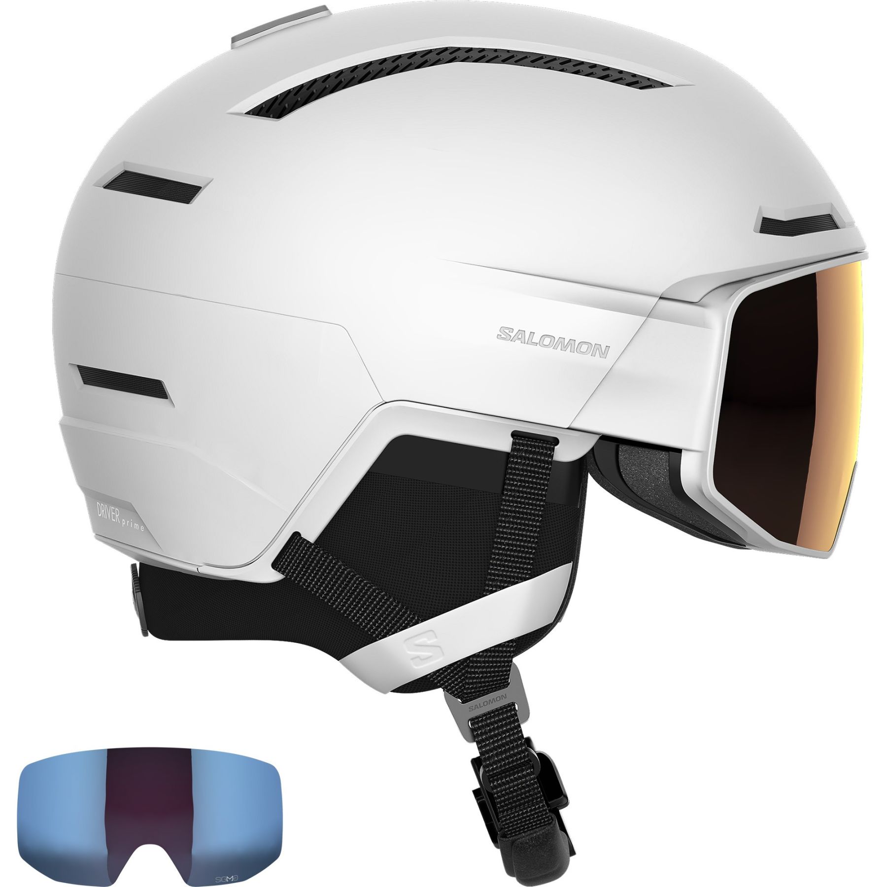 Salomon Driver Prime Sigma Plus, Skidhjälm med Visir, Vit