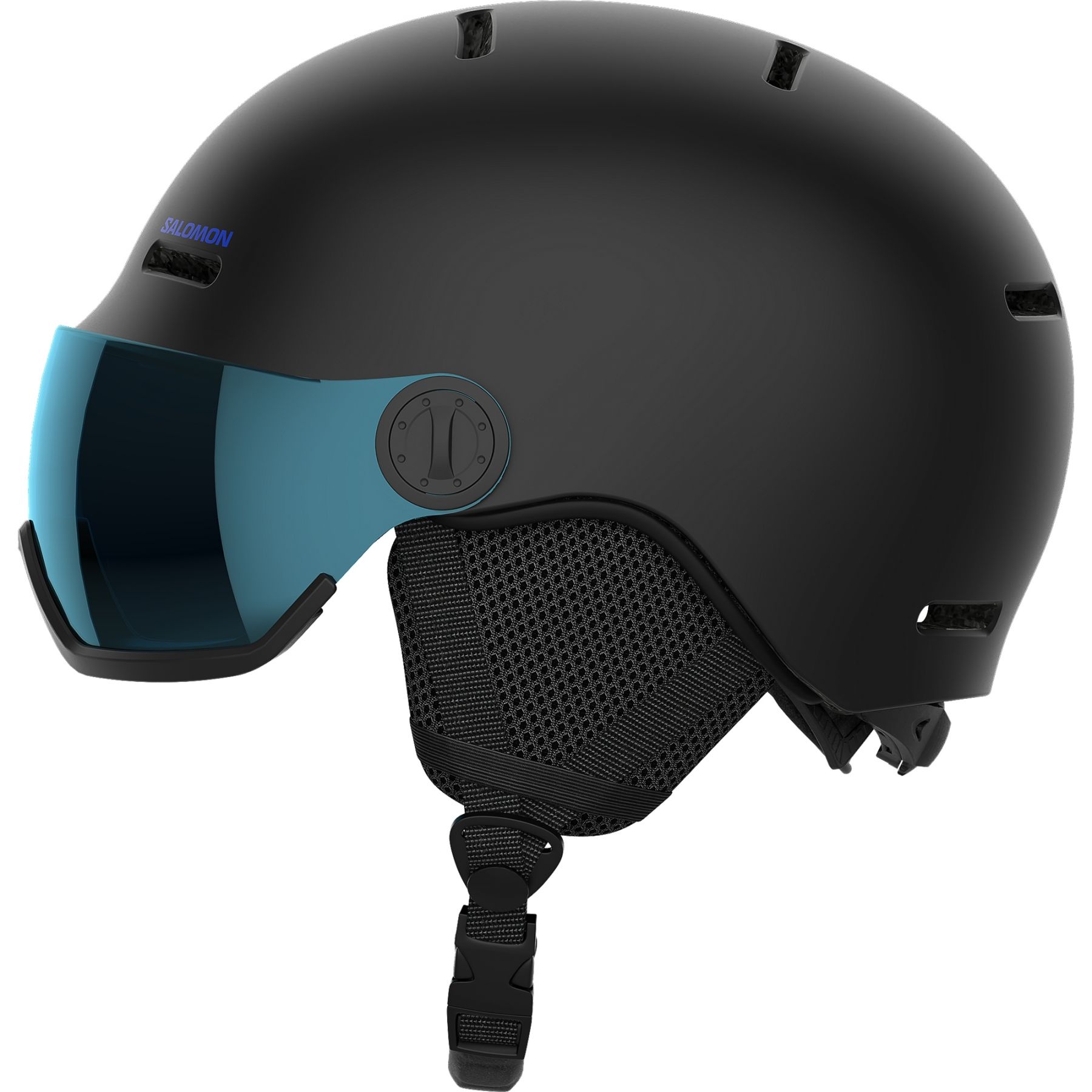 Salomon Orka Visor, Skidhjälm med Visir, Junior, Svart