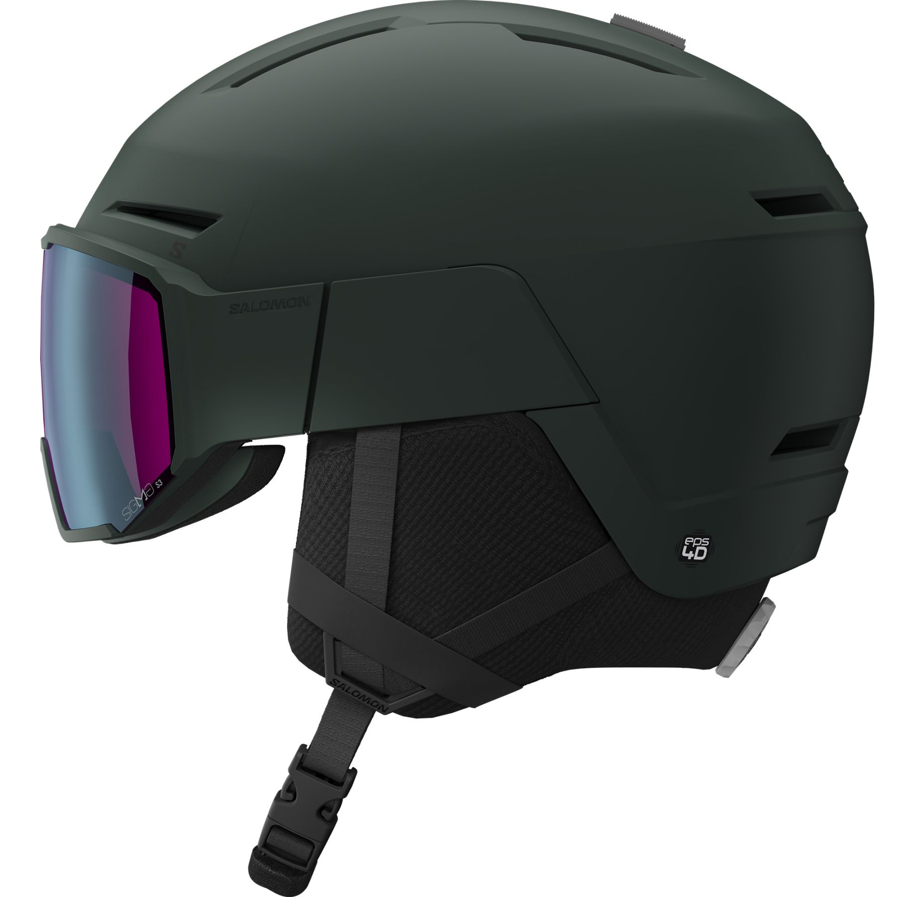 Salomon Osmo Sigma, Skidhjälm med Visir, Grön