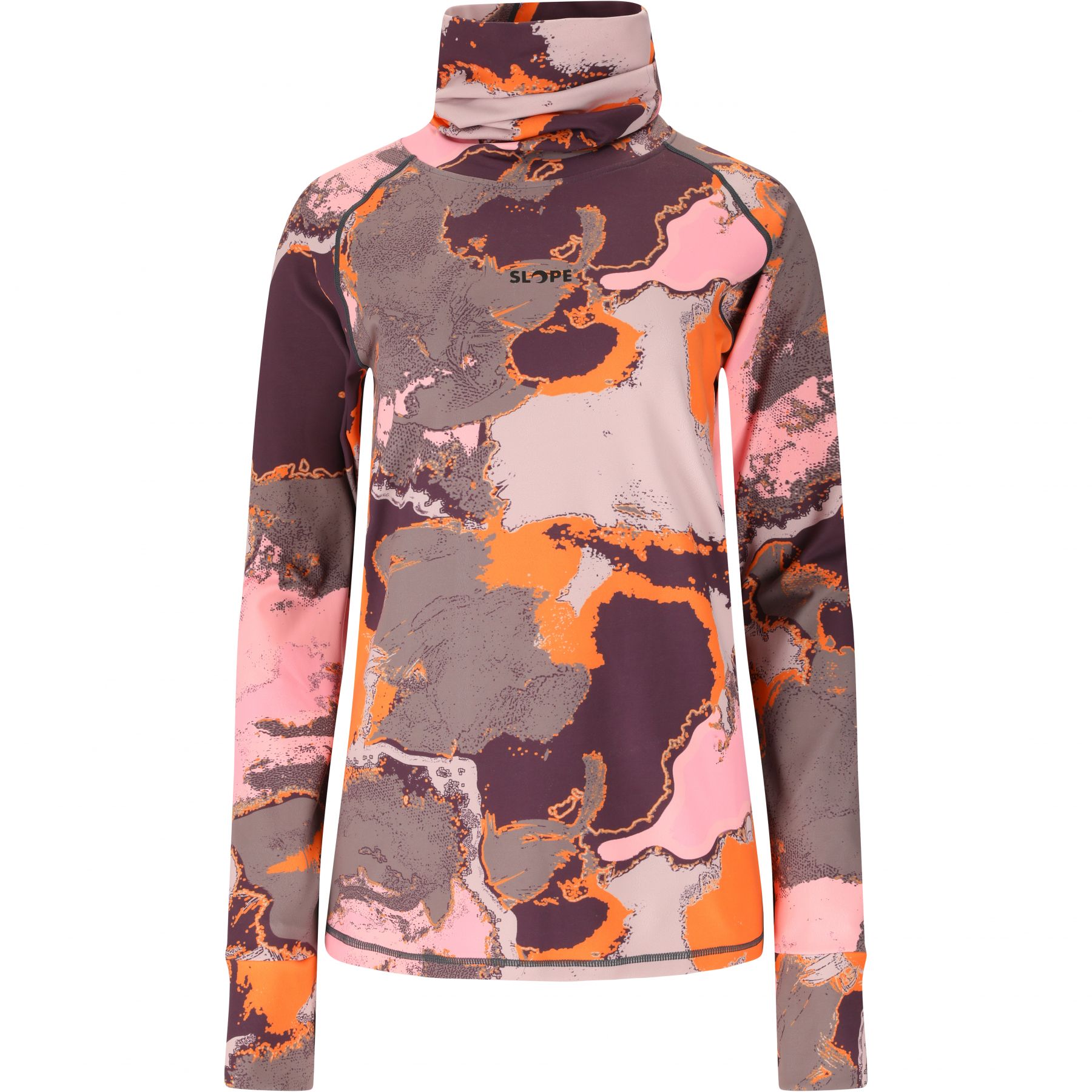 SLOPE Nyland AOP high neck mellanlager, Dam, Sweet Grape